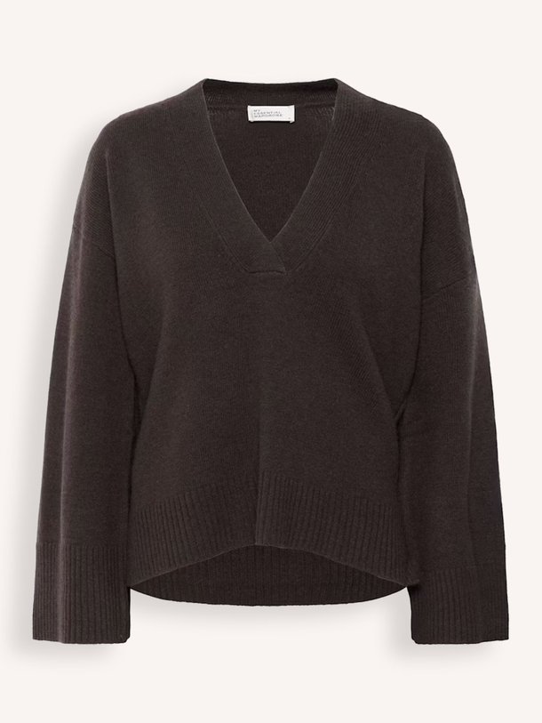 Ontdek de Huxi wol/cashmeremix trui van My Essential Wardrobe in de kleur donkerbruin bij Orangebag. Op werkdagen voor 21:45 besteld, morgen in huis.