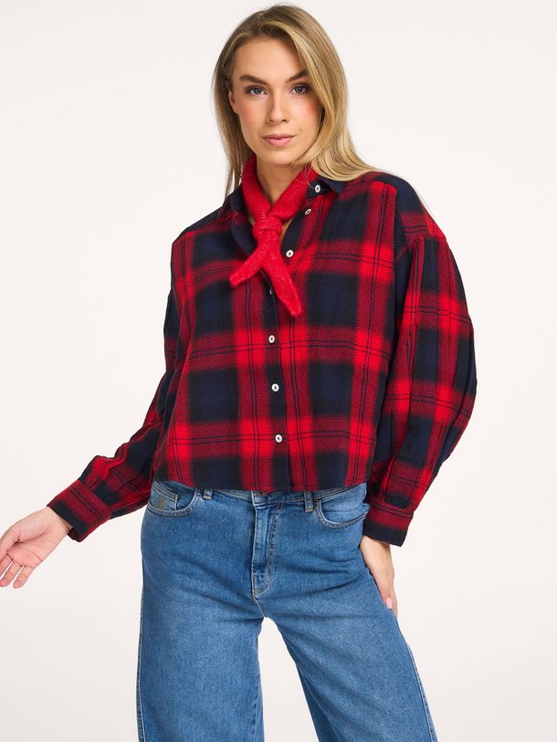 Ontdek de Sara katoenen geruite blouse van By-Bar in de kleur rood bij Orangebag. Op werkdagen voor 21:45 besteld, morgen in huis.