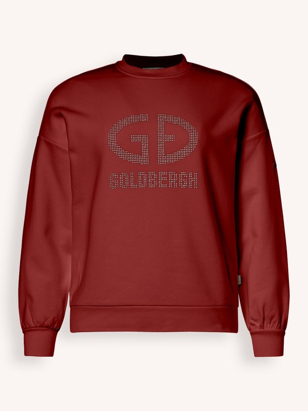 Ontdek de Alessandra organic cotton sweater met strass van Goldbergh in de kleur bordeauxrood bij Orangebag. Op werkdagen voor 21:45 besteld, morgen in huis.