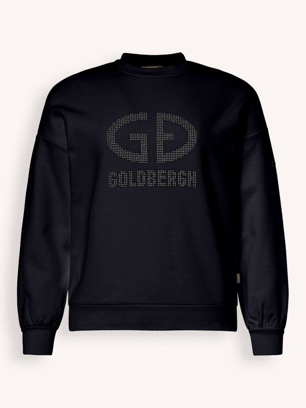 Ontdek de Alessandra katoenmix logo sweater van Goldbergh in de kleur zwart bij Orangebag. Op werkdagen voor 21:45 besteld, morgen in huis.