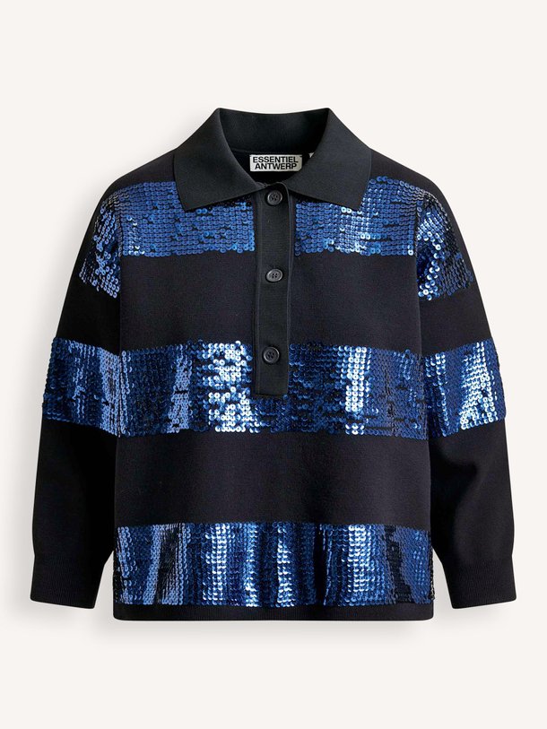 Ontdek de Illuminati viscosemix trui van Essentiel Antwerp in de kleur donkerblauw bij Orangebag. Op werkdagen voor 21:45 besteld, morgen in huis.