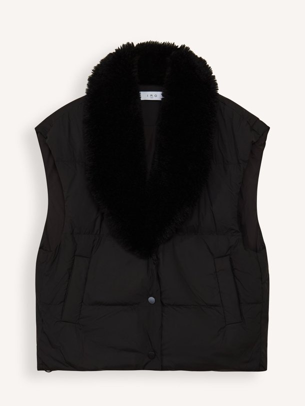 Ontdek de Koraly geweven gewatteerde bodywarmer van Iro in de kleur zwart bij Orangebag. Op werkdagen voor 21:45 besteld, morgen in huis.