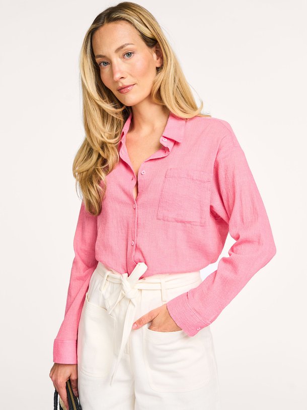 Ontdek de Elisa katoenen blouse van Sacrécoeur in de kleur roze bij Orangebag. Op werkdagen voor 21:45 besteld, morgen in huis.