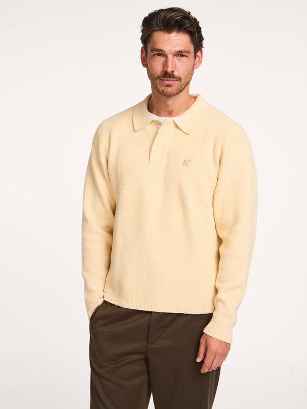 Ontdek de Katoenmix bouclé trui van Filling Pieces in de kleur lichtgeel bij Orangebag. Op werkdagen voor 21:45 besteld, morgen in huis.