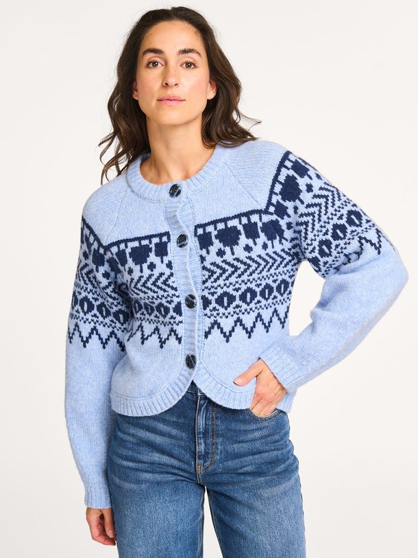 Ontdek de Colin wolmix vest met dessin van Baum und Pferdgarten in de kleur blauw bij Orangebag. Op werkdagen voor 21:45 besteld, morgen in huis.