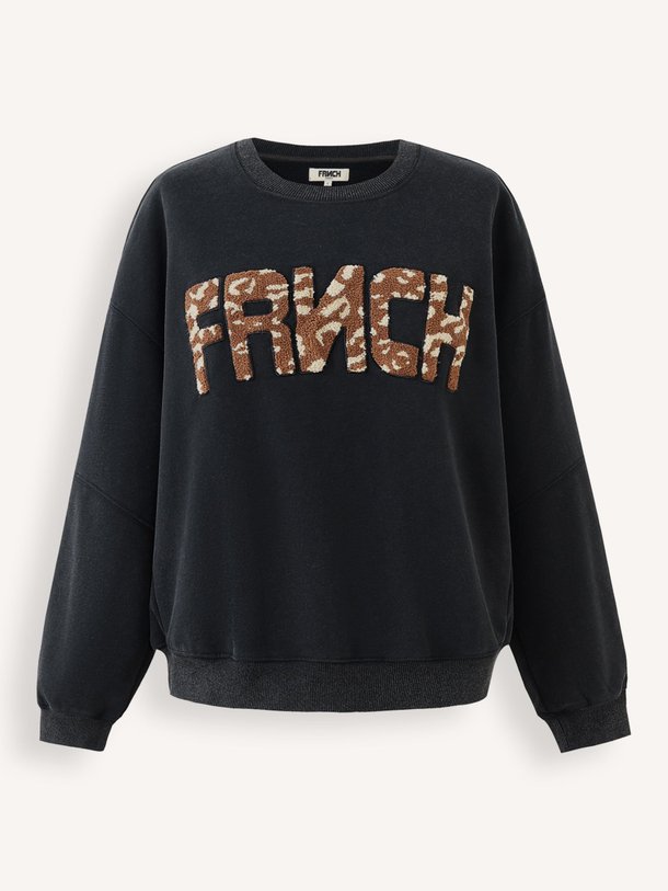 Ontdek de Katoenmix logo sweater van Frnch in de kleur antraciet bij Orangebag. Op werkdagen voor 21:45 besteld, morgen in huis.