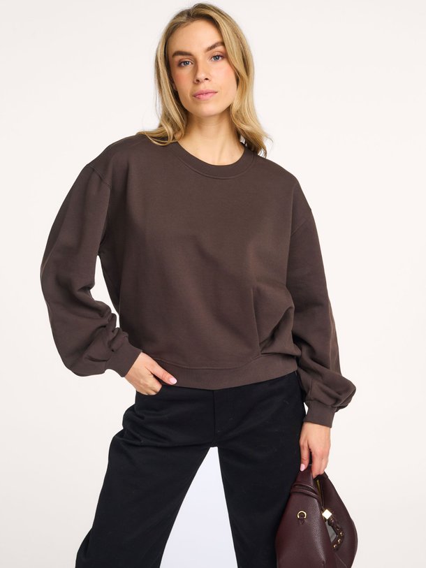 Ontdek de Sayeh katoenmix sweater van Club L`avenir in de kleur bruin bij Orangebag. Op werkdagen voor 21:45 besteld, morgen in huis.
