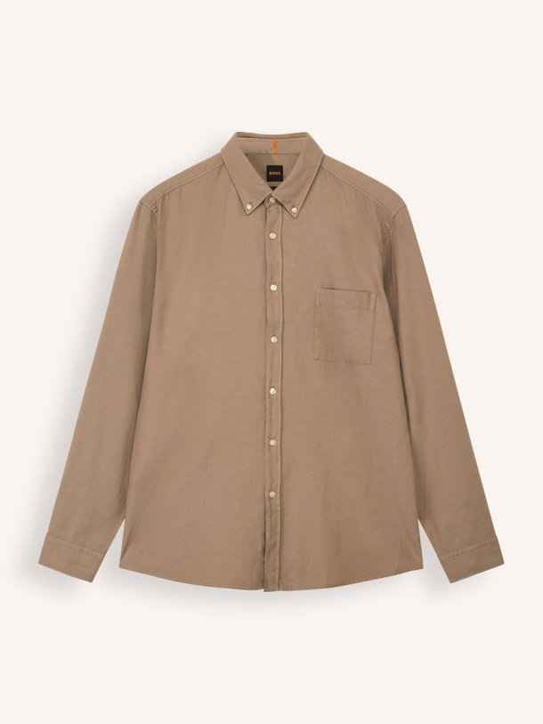 Ontdek de Rickert katoenen overhemd van Boss in de kleur groen/bruin bij Orangebag. Op werkdagen voor 21:45 besteld, morgen in huis.