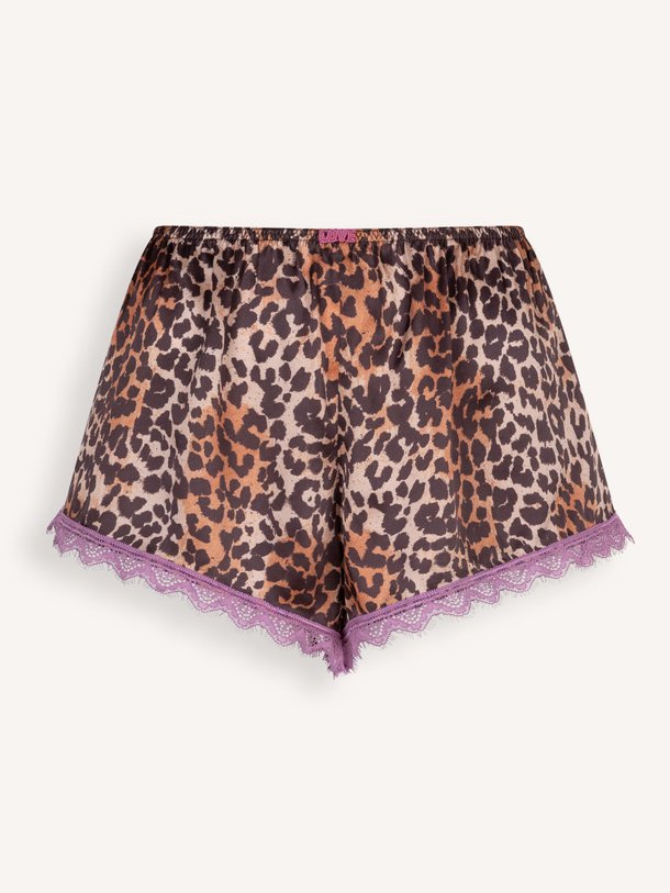 Ontdek de Brooke zijden leopard short met kant van Love Stories in de kleur bruin bij Orangebag. Op werkdagen voor 21:45 besteld, morgen in huis.