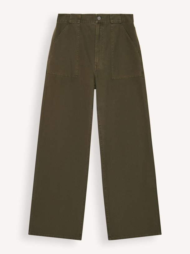 Ontdek de Grayson high waist loose fit non-stretch jeans van Anine Bing in de kleur legergroen bij Orangebag. Op werkdagen voor 21:45 besteld, morgen in huis.