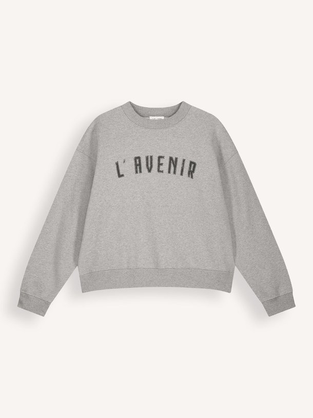Ontdek de Miyu katoenmix sweater met print van Club L`avenir in de kleur grijs bij Orangebag. Op werkdagen voor 21:45 besteld, morgen in huis.