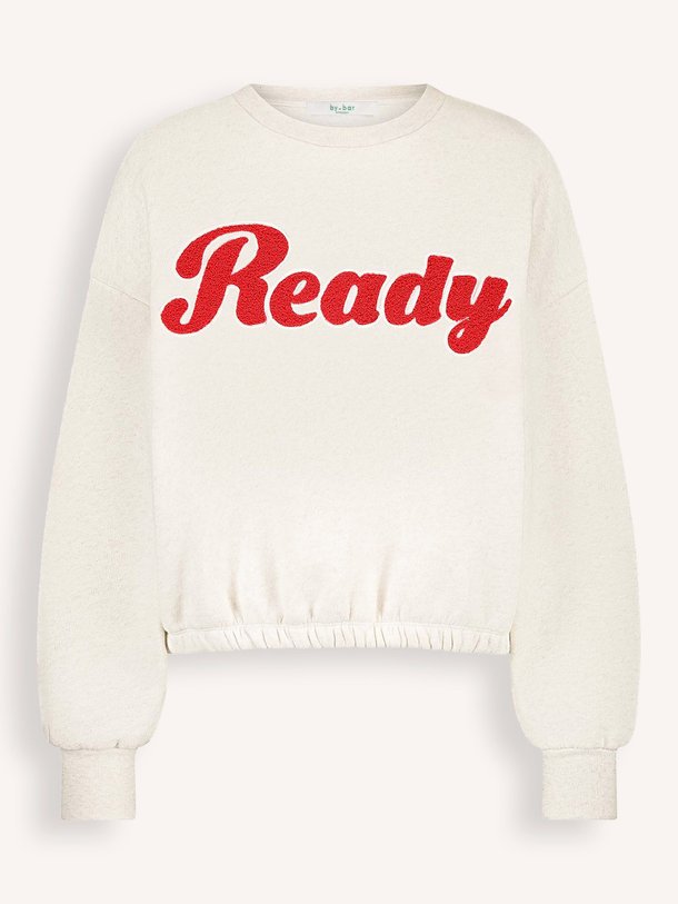 Ontdek de Bodil katoenmix gemêleerde sweater van By-Bar in de kleur crème bij Orangebag. Op werkdagen voor 21:45 besteld, morgen in huis.