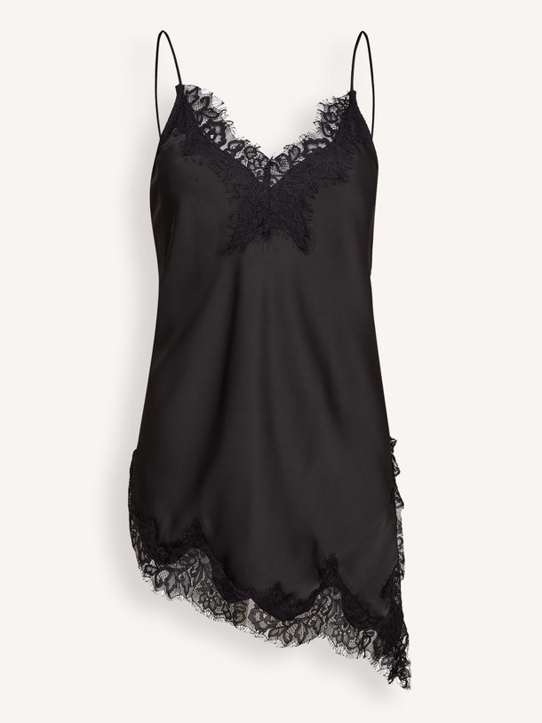 Ontdek de Naomi geweven top met kant van Haute L'Amitié in de kleur zwart bij Orangebag. Op werkdagen voor 21:45 besteld, morgen in huis.