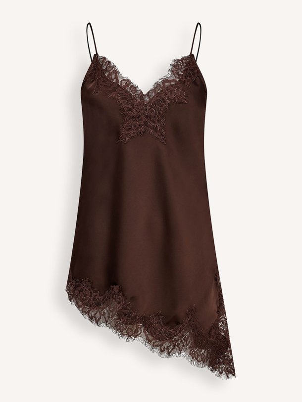 Ontdek de Naomi geweven top met kant van Haute L'Amitié in de kleur donkerbruin bij Orangebag. Op werkdagen voor 21:45 besteld, morgen in huis.