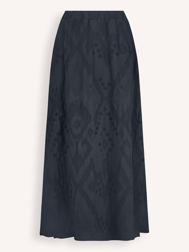 Ontdek de Joti viscosemix maxi rok met borduursel van By-Bar in de kleur donkerblauw bij Orangebag. Op werkdagen voor 21:45 besteld, morgen in huis.