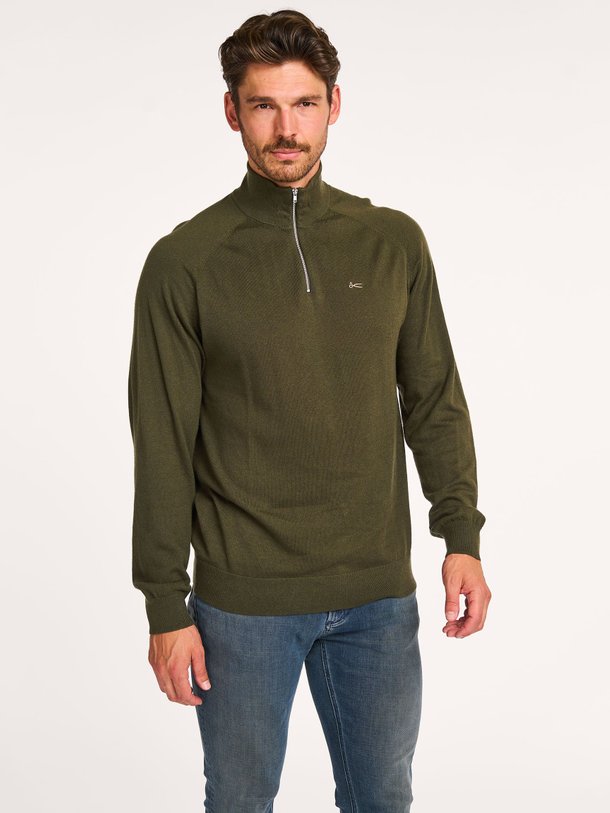 Ontdek de Scissor katoenmix trui van Denham in de kleur donkergroen bij Orangebag. Op werkdagen voor 21:45 besteld, morgen in huis.