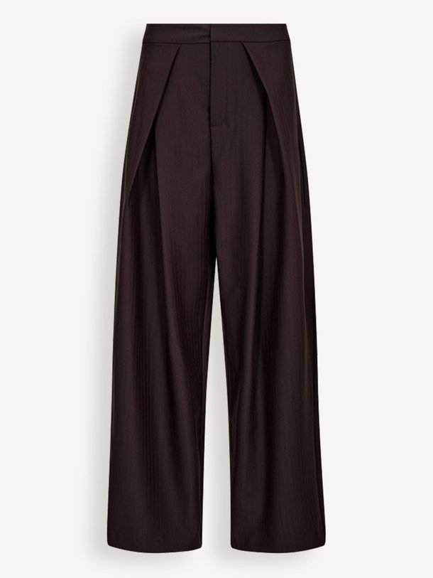 Ontdek de Zella katoenmix broek van Co'Couture in de kleur donkerbruin bij Orangebag. Op werkdagen voor 21:45 besteld, morgen in huis.