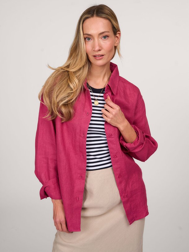 Ontdek de Sanot linnen blouse van Samsoe Samsoe in de kleur rosé bij Orangebag. Op werkdagen voor 21:45 besteld, morgen in huis.