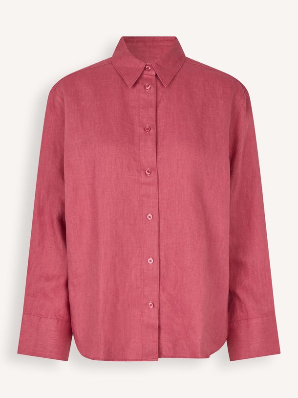 Ontdek de Sanot linnen blouse van Samsoe Samsoe in de kleur rosé bij Orangebag. Op werkdagen voor 21:45 besteld, morgen in huis.