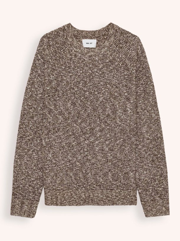 Ontdek de Jacobo katoenmix gemeleerde trui van NN.07 in de kleur donkerbruin bij Orangebag. Op werkdagen voor 21:45 besteld, morgen in huis.