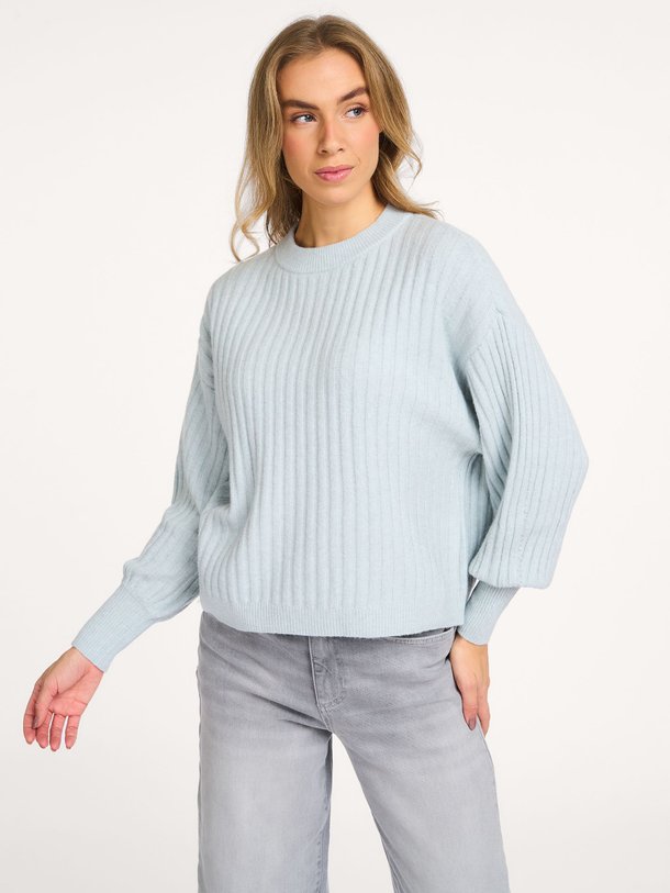 Ontdek de Alpacamix rib trui van Yaya in de kleur lichtblauw bij Orangebag. Op werkdagen voor 21:45 besteld, morgen in huis.