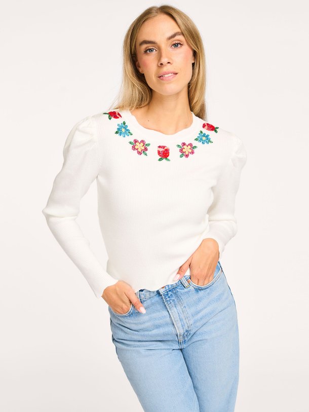 Ontdek de Viscosemix rib top met kralen van Farm Rio in de kleur off-white bij Orangebag. Op werkdagen voor 21:45 besteld, morgen in huis.