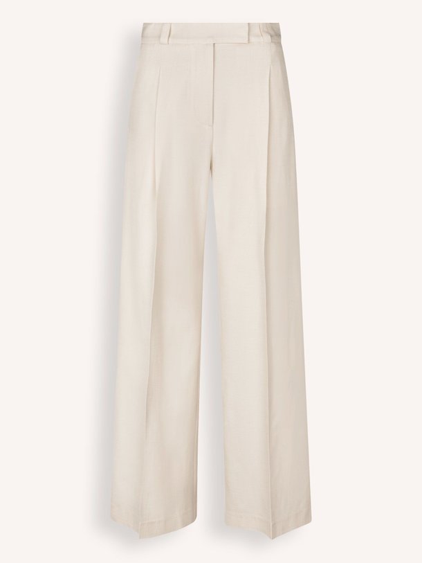 Ontdek de Neya viscosemix wide leg pantalon van Baum und Pferdgarten in de kleur off-white bij Orangebag. Op werkdagen voor 21:45 besteld, morgen in huis.