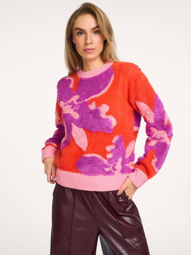 Ontdek de Gebreide trui met dessin van Frnch in de kleur oranje bij Orangebag. Op werkdagen voor 21:45 besteld, morgen in huis.