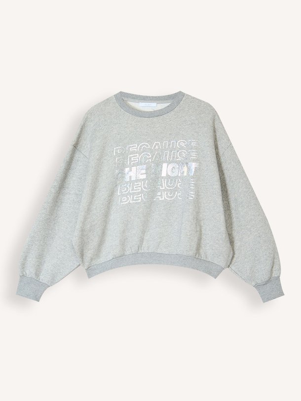 Ontdek de Bibi katoenmix sweater met print van By-Bar in de kleur grijs bij Orangebag. Op werkdagen voor 21:45 besteld, morgen in huis.