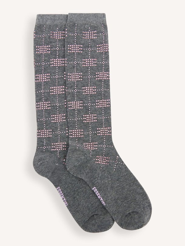 Ontdek de Invers katoenmix sokken met strass van Essentiel Antwerp in de kleur grijs bij Orangebag. Op werkdagen voor 21:45 besteld, morgen in huis.