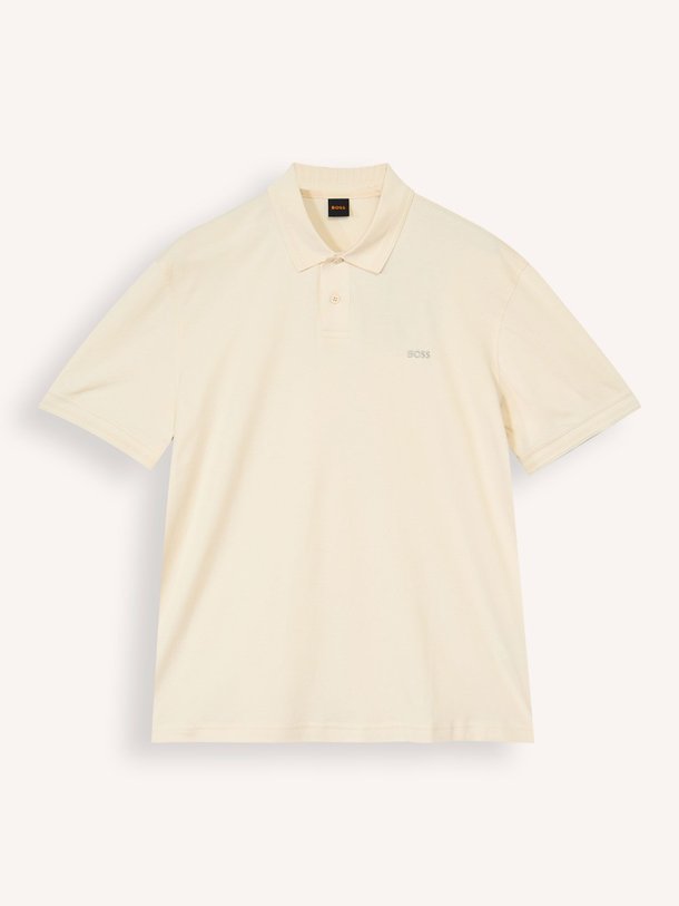 Ontdek de Interlock katoenen polo van Boss in de kleur ecru bij Orangebag. Op werkdagen voor 21:45 besteld, morgen in huis.