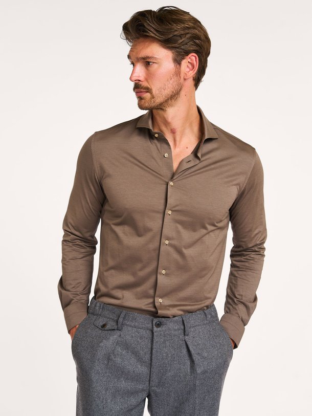 Ontdek de Katoenmix overhemd van Profuomo in de kleur lichtbruin bij Orangebag. Op werkdagen voor 21:45 besteld, morgen in huis.