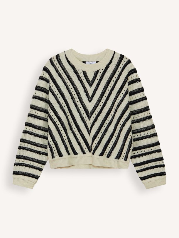 Ontdek de Pheana wolmix trui met dessin van Suncoo in de kleur off-white bij Orangebag. Op werkdagen voor 21:45 besteld, morgen in huis.