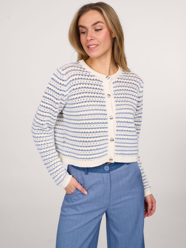 Ontdek de Kyera viscose/katoenmix vest met lurex van Freebird in de kleur ijsblauw bij Orangebag. Op werkdagen voor 21:45 besteld, morgen in huis.