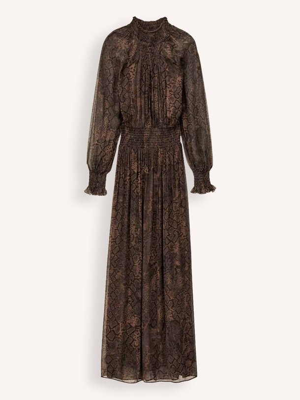 Ontdek de Smokey viscose maxijurk met print van ba-sh in de kleur bruin bij Orangebag. Op werkdagen voor 21:45 besteld, morgen in huis.