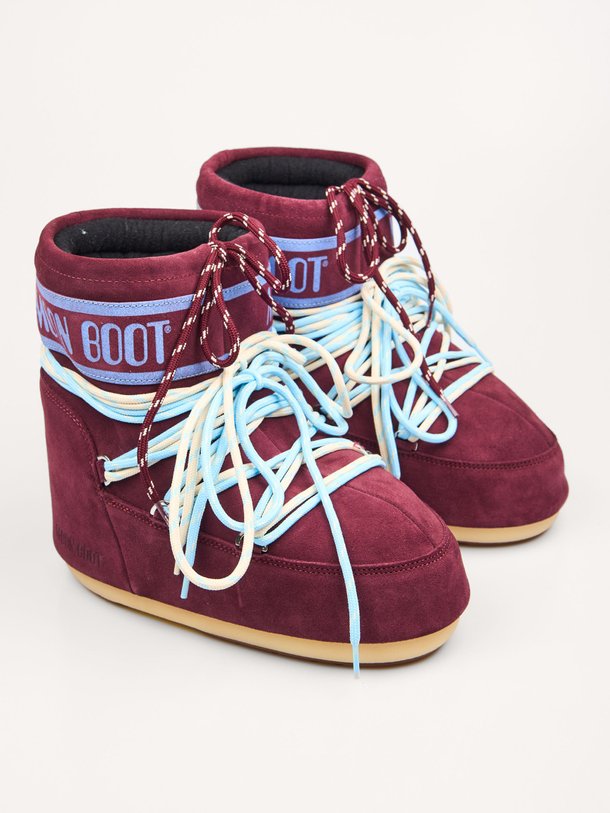 Ontdek de Lage gewatteerde suède snowboots van Moon Boot in de kleur bordeauxrood bij Orangebag. Op werkdagen voor 21:45 besteld, morgen in huis.
