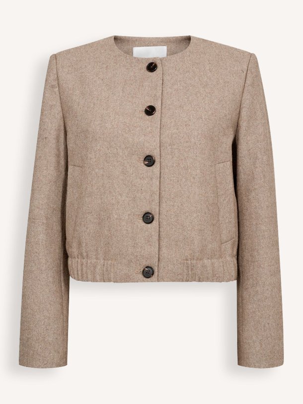 Ontdek de Meera wolmix gemêleerd bomberjack van Co'Couture in de kleur taupe bij Orangebag. Op werkdagen voor 21:45 besteld, morgen in huis.