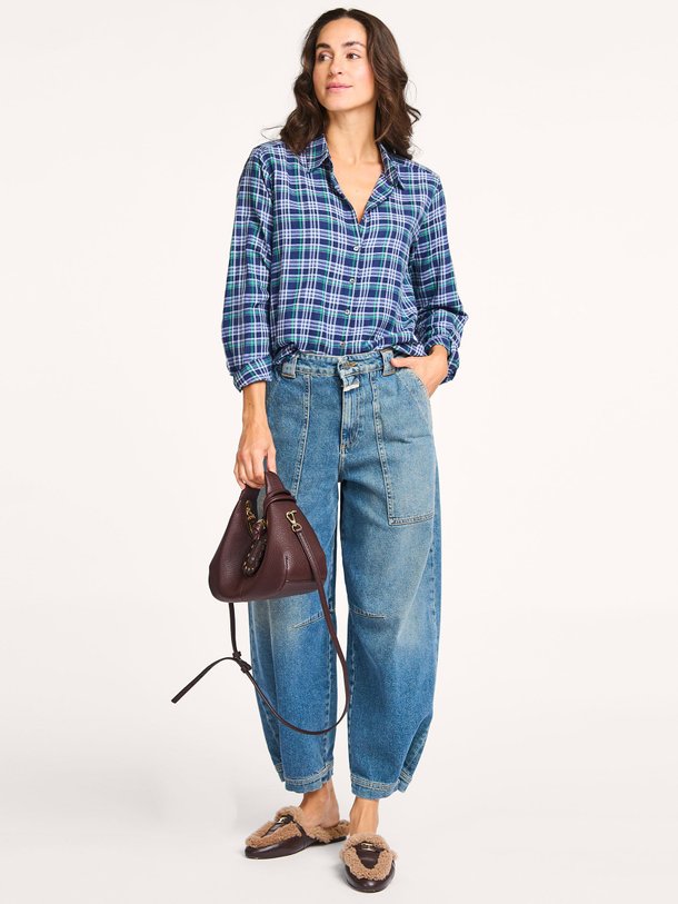 Ontdek de Scout katoenmix blouse met geruit dessin van Xirena in de kleur blauw bij Orangebag. Op werkdagen voor 21:45 besteld, morgen in huis.