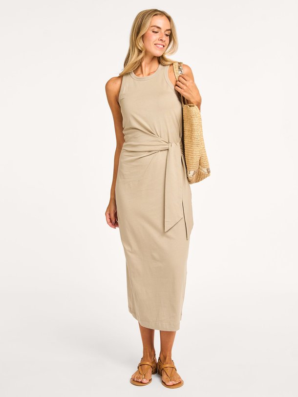 Ontdek de Katoenen midi jurk van Yaya in de kleur beige bij Orangebag. Op werkdagen voor 21:45 besteld, morgen in huis.