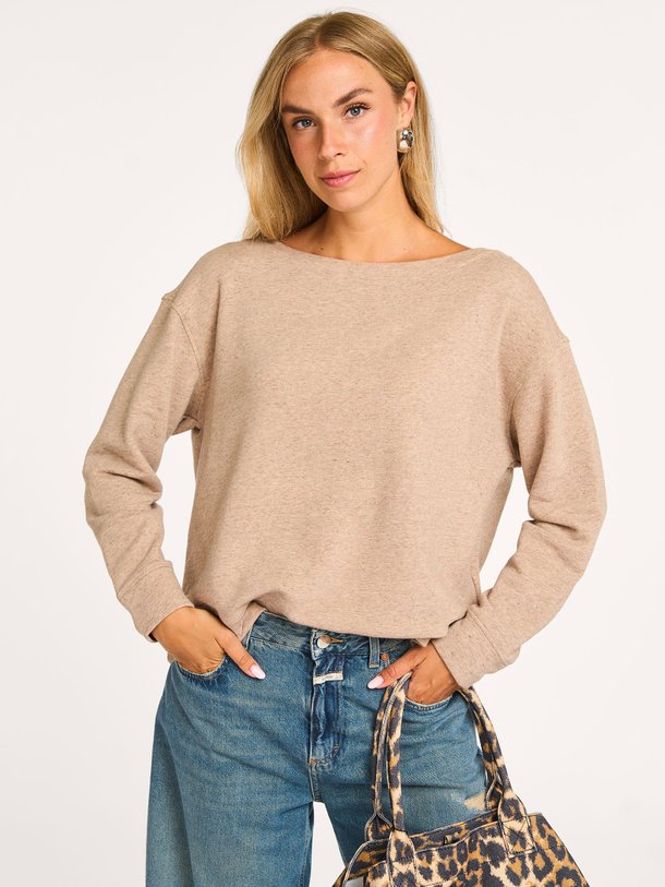 Ontdek de Katoenmix gemêleerde sweater van Yaya in de kleur bruingrijs bij Orangebag. Op werkdagen voor 21:45 besteld, morgen in huis.