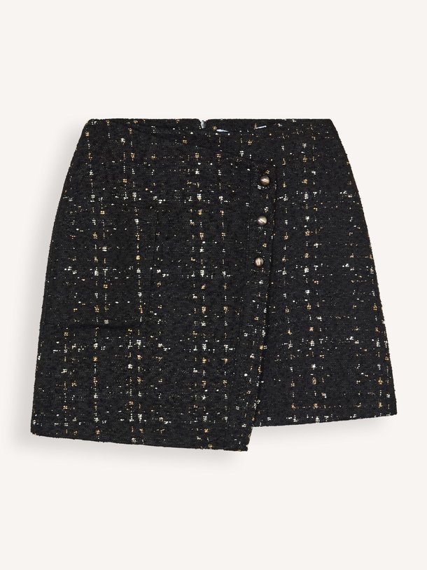 Ontdek de Egypte geweven tweed overslag rok van La Fee Maraboutee in de kleur zwart bij Orangebag. Op werkdagen voor 21:45 besteld, morgen in huis.