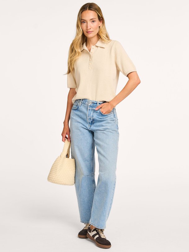 Ontdek de Malva katoenen polo top van Modstrom in de kleur zand bij Orangebag. Op werkdagen voor 21:45 besteld, morgen in huis.