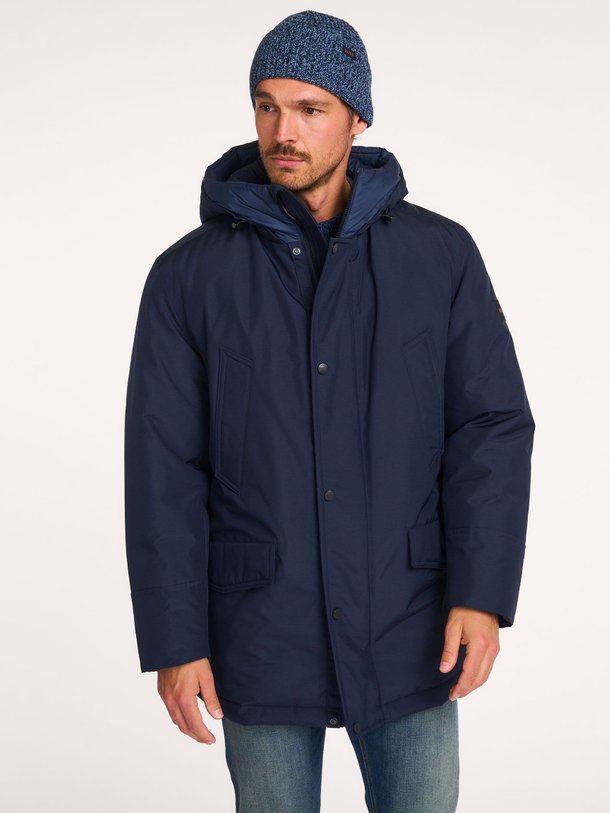 Ontdek de Osiass geweven gewatteerde parka van Boss in de kleur donkerblauw bij Orangebag. Op werkdagen voor 21:45 besteld, morgen in huis.
