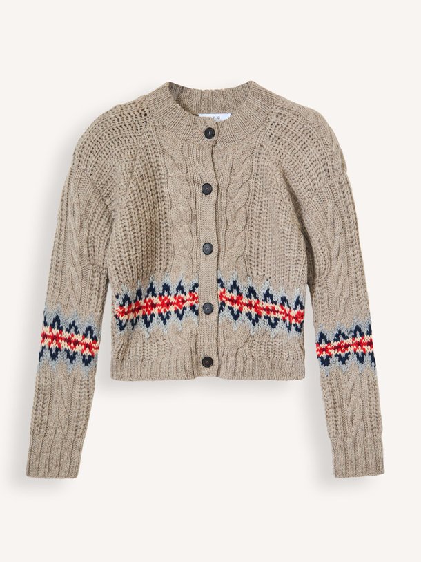 Ontdek de Garik wolmix vest met dessin van Iro in de kleur taupe bij Orangebag. Op werkdagen voor 21:45 besteld, morgen in huis.