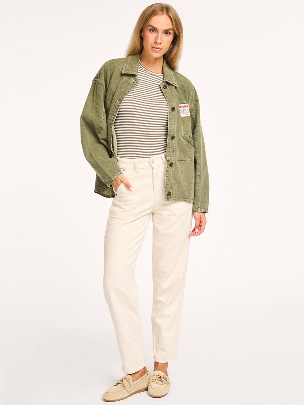 Ontdek de Cali mid waist straight fit jeans van ba-sh in de kleur ecru bij Orangebag. Op werkdagen voor 21:45 besteld, morgen in huis.