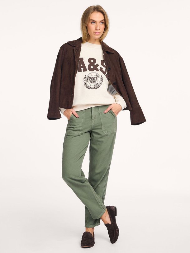 Ontdek de Cali katoen/viscosemix broek van ba-sh in de kleur kaki bij Orangebag. Op werkdagen voor 21:45 besteld, morgen in huis.