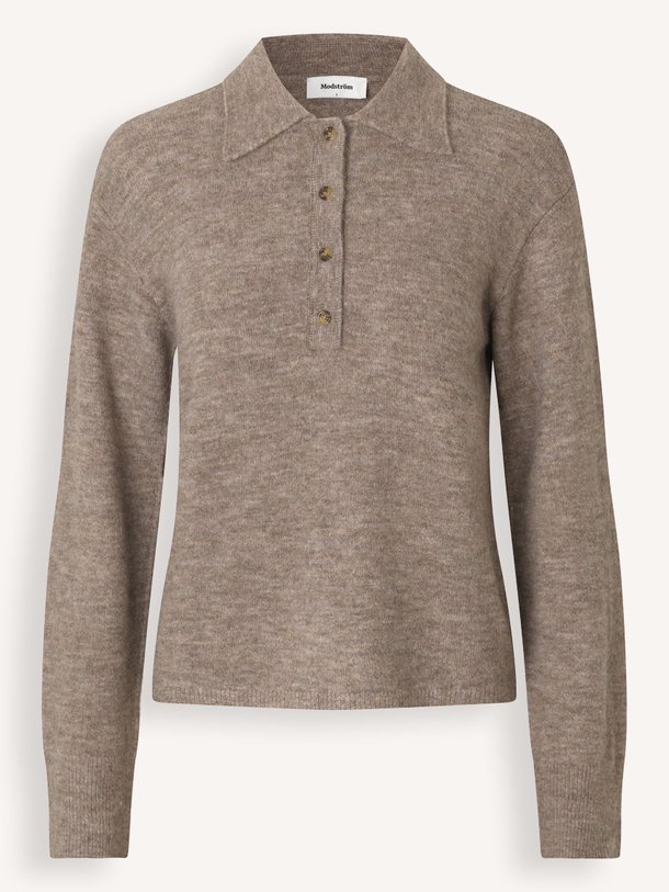 Ontdek de Tree wolmix gemêleerde polo trui van Modstrom in de kleur bruin bij Orangebag. Op werkdagen voor 21:45 besteld, morgen in huis.