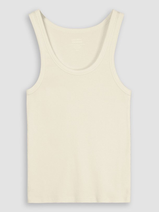 Ontdek de Organic cotton rib tanktop van Colorful Standard in de kleur ecru bij Orangebag. Op werkdagen voor 21:45 besteld, morgen in huis.