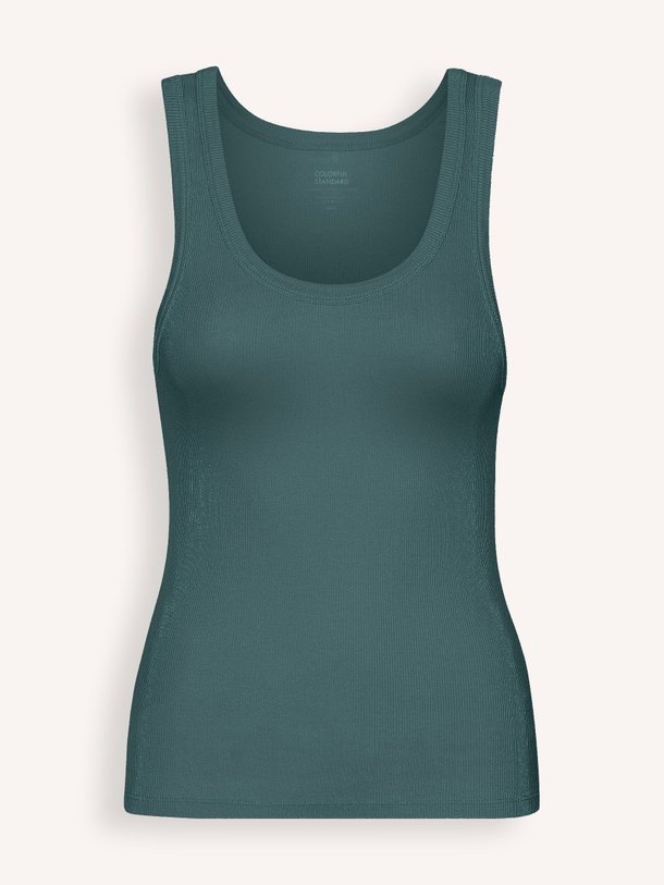 Ontdek de Organic cottonmix rib tanktop van Colorful Standard in de kleur donkergroen bij Orangebag. Op werkdagen voor 21:45 besteld, morgen in huis.