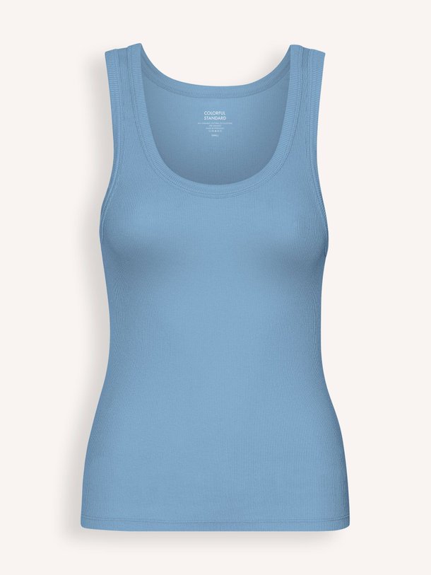 Ontdek de Organic cottonmix rib tanktop van Colorful Standard in de kleur blauw bij Orangebag. Op werkdagen voor 21:45 besteld, morgen in huis.